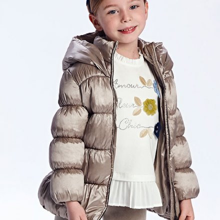 Dievčenská zimná bunda s kapucňou