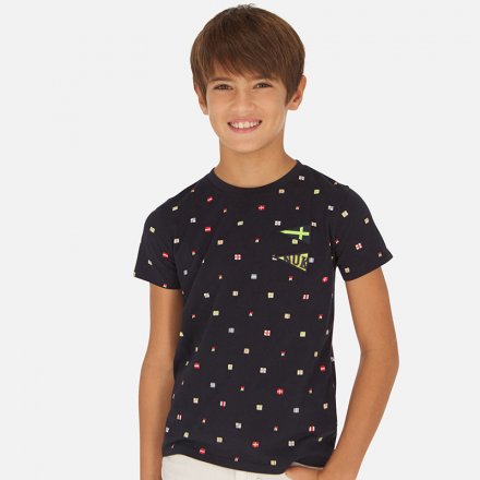 Chlapčenské tričko s krátkym rukávom a  farebnou potlačou