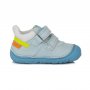 Chlapčenské kožené prechodné BAREFOOT topánky-Sky Blue