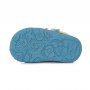Chlapčenské kožené prechodné BAREFOOT topánky-Sky Blue