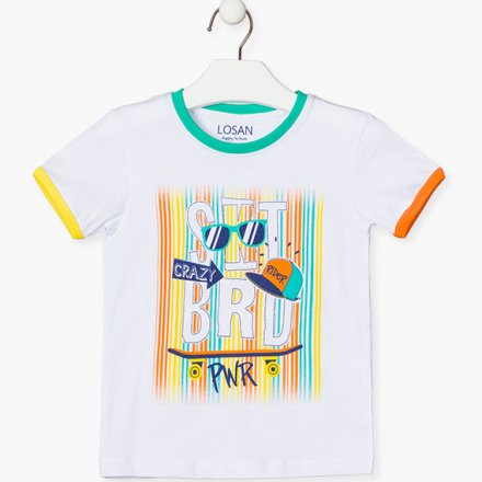 Chlapčenské tričko s krátkym rukávom a  farebnou potlačou
