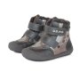 Dievčenské zimné topánky zateplené BAREFOOT s kožušinkou-Dark Grey