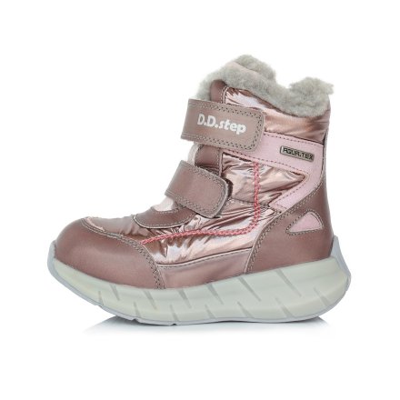 Dievčenské zimné topánky zateplené nepremokavé-Bronze