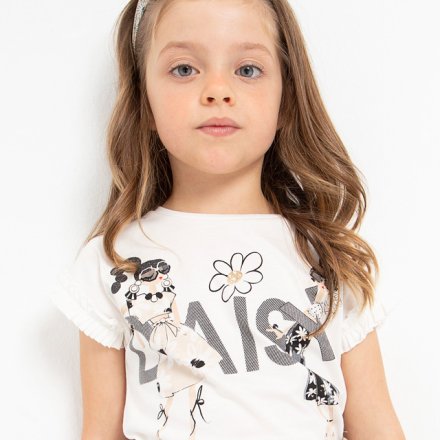 Dievčenské tričko s krátkym rukávom a čelenkou